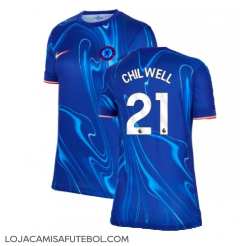 Camisa de Futebol Chelsea Ben Chilwell #21 Equipamento Principal Mulheres 2024-25 Manga Curta